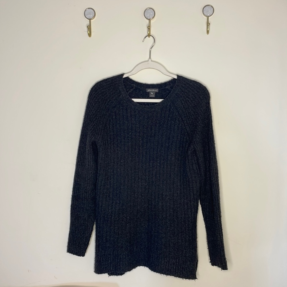 Beautiful Dark Grey Eddie Bauer Knitted Sweater